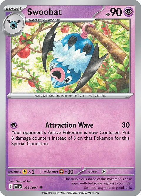 Swoobat - 033/091 - Uncommon - Paf