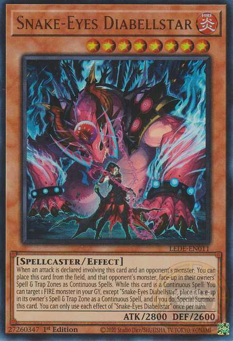 Snake-Eyes Diabellstar - LEDE-EN011 - Ultra Rare