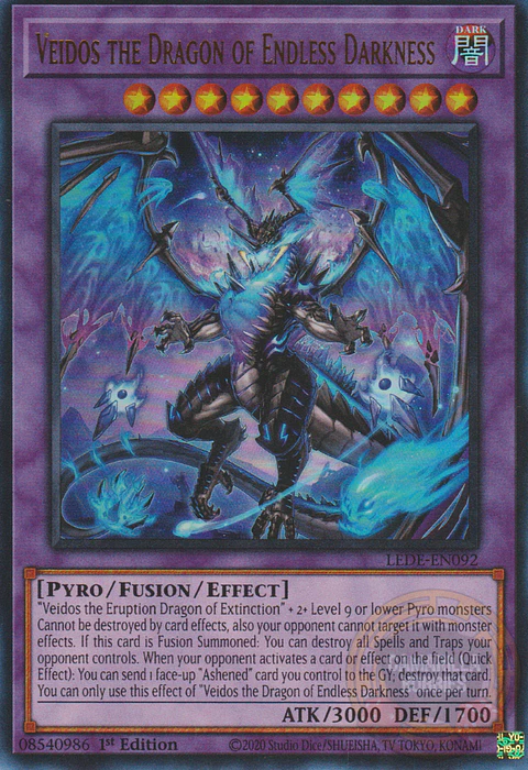 Veidos the Dragon of Endless Darkness - LEDE-EN092 - Ultra Rare