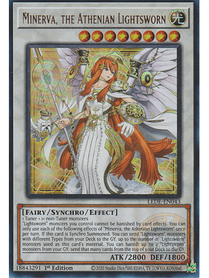 Minerva, the Athenian Lightsworn - LEDE-EN043 - Ultra Rare