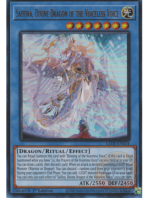 Saffira, Divine Dragon of the Voiceless Voice - LEDE-EN034 - Ultra Rare