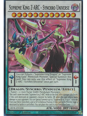 Supreme King Z-ARC - Synchro Universe - LEDE-EN100 - Super Rare 