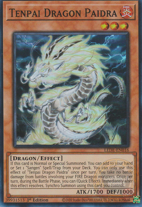Tenpai Dragon Paidra - LEDE-EN016 - Super Rare
