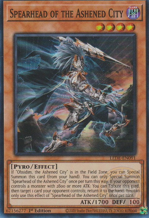 Spearhead of the Ashened City - LEDE-EN091 - Super Rare