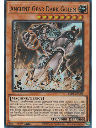 Ancient Gear Dark Golem - LEDE-EN006 - Super Rare