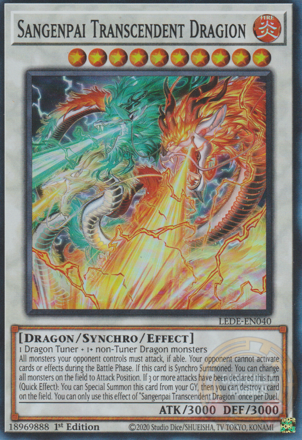 Sangenpai Transcendent Dragion - LEDE-EN040 - Super Rare 1