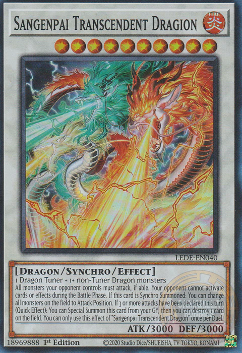 Sangenpai Transcendent Dragion - LEDE-EN040 - Super Rare