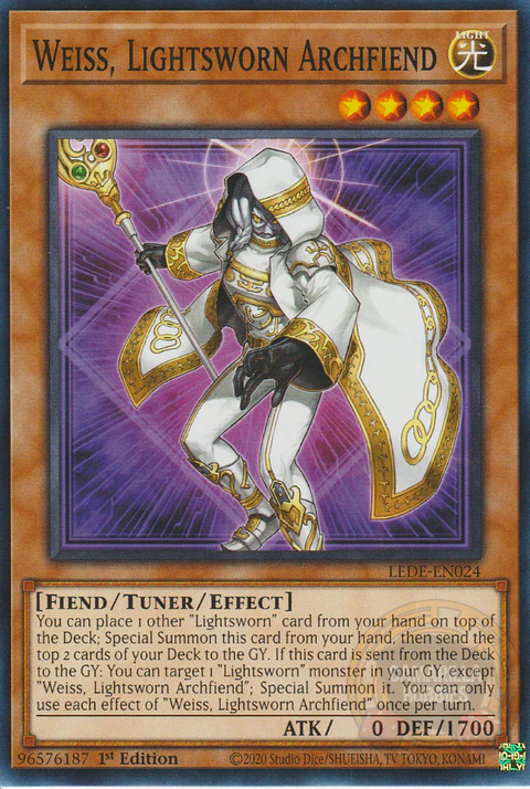 Weiss, Lightsworn Archfiend - LEDE-EN024 - Common 