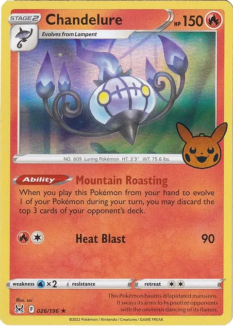 Chandelure - 033/192 - Holo Rare