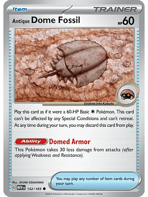 Antique Dome Fossil - 152/165 - Common