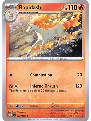 Rapidash - 027/162 - Uncommon