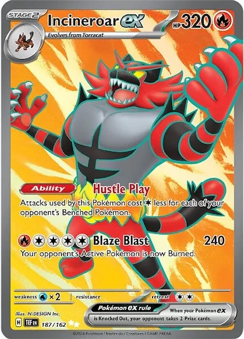 Incineroar ex - 187/162 - Full Art Secret Rare