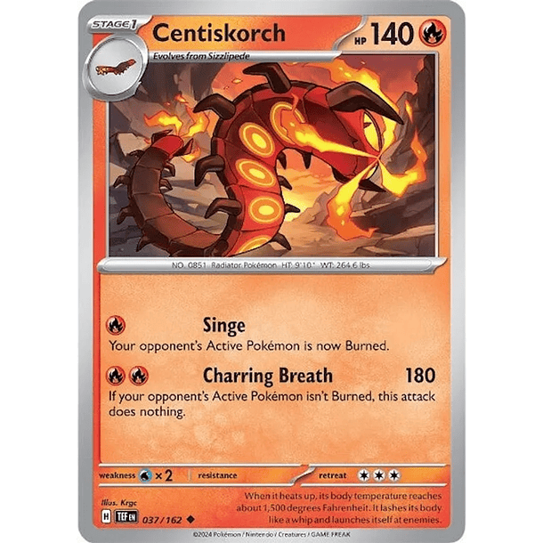 Centiskorch - 037/162 - Uncommon