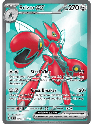 Scizor ex - 195/162 - Full Art Secret Rare