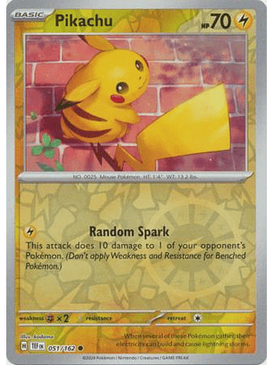 Pikachu - 051/162 - Common