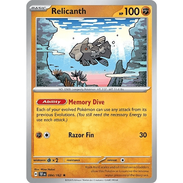 Relicanth - 084/162 - Holo Rare 