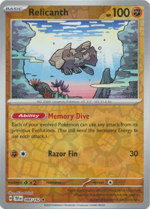 Relicanth - 084/162 - Holo Rare 