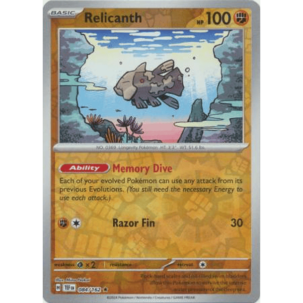 Relicanth - 084/162 - Holo Rare  2