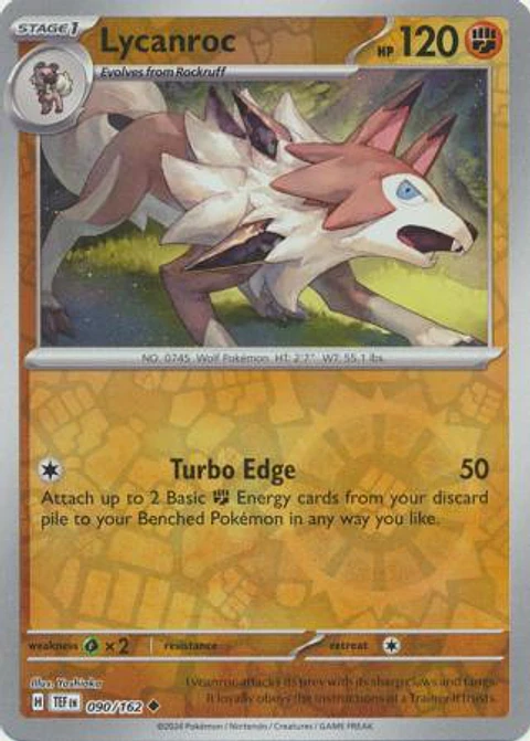 Lycanroc - 090/162 - Uncommon - TEF