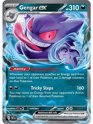 Gengar ex - 104/162 - Ultra Rare