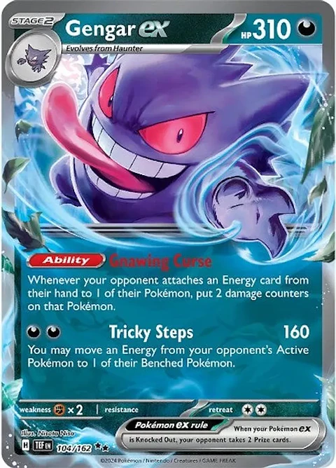 Gengar ex - 104/162 - Ultra Rare