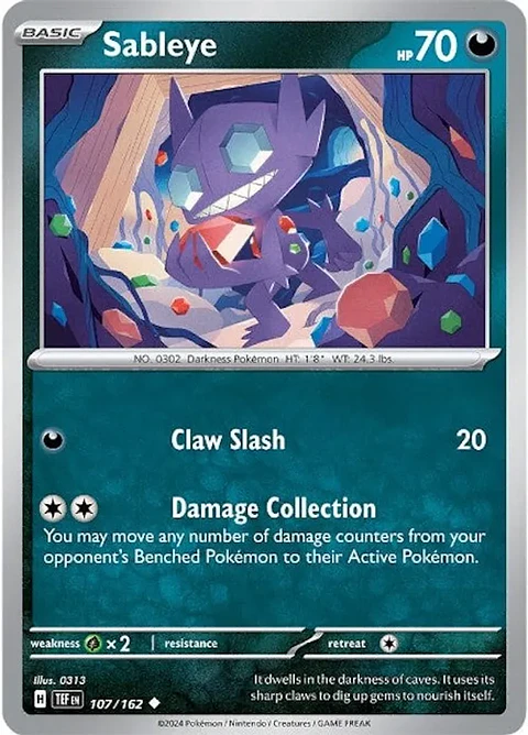 Sableye - 107/162 - Uncommon - TEF