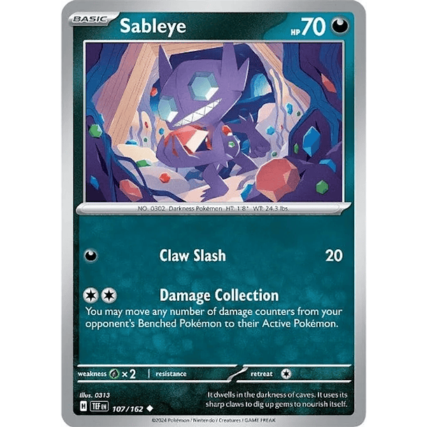 Sableye - 107/162 - Uncommon