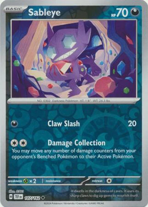Sableye - 107/162 - Uncommon - TEF