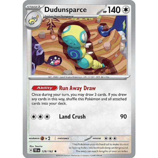 Dudunsparce - 129/162 - Holo Rare