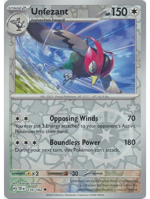 Unfezant - 135/162 - Uncommon