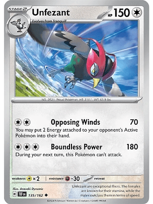 Unfezant - 135/162 - Uncommon