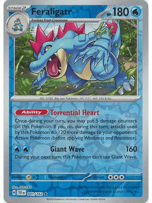 Feraligatr - 041/162 - Holo Rare - TEF