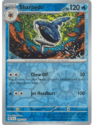 Sharpedo - 043/162 - Uncommon