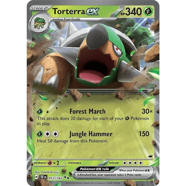Torterra ex - 012/162 - Ultra Rare