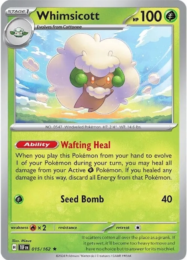 Whimsicott - 015/162 - Holo Rare 1
