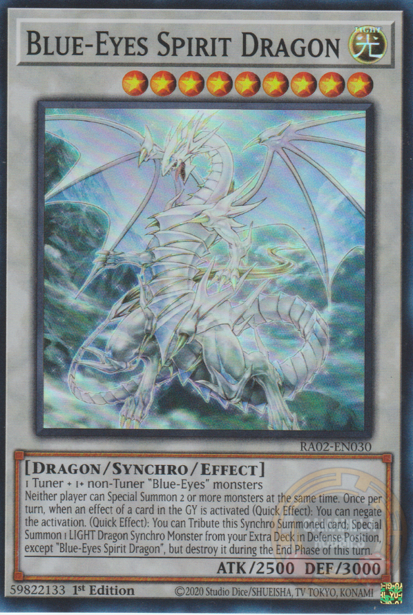 Blue-Eyes Spirit Dragon - RA02-EN030 1