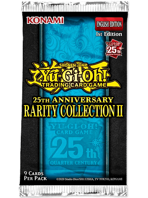 25th Anniversary Rarity Collection II sobre con 9 cartas