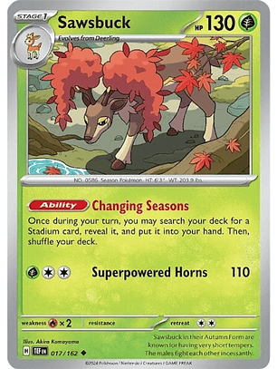 Sawsbuck - 017/162 - Uncommon