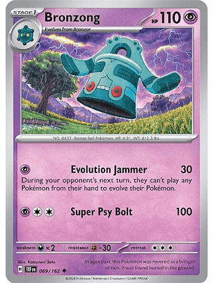 Bronzong - 069/162 - Uncommon - TEF