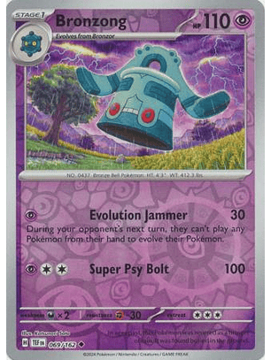 Bronzong - 069/162 - Uncommon - TEF