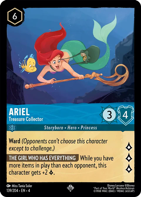 Ariel - Treasure Collector - 139/204 - Super Rare