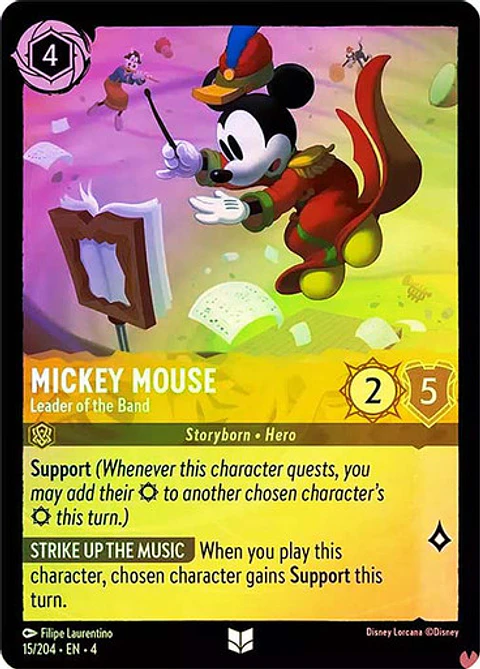 Mickey Mouse - Leader of the Band - 15/204 - Uncommon 