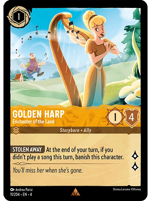 Golden Harp - Enchanter of the Land  - 11/204 - Rare 