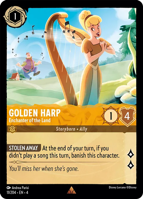 Golden Harp - Enchanter of the Land  - 11/204 - Rare 