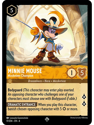 Minnie Mouse - Musketeer Champion - 17/204 - Super Rare 