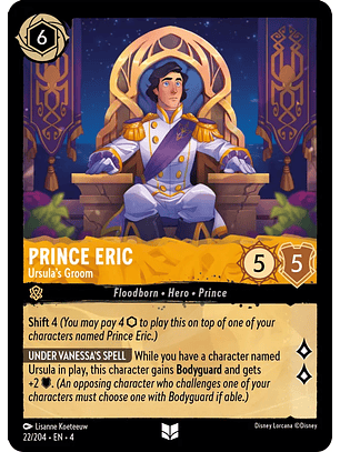Prince Eric - Ursula's Groom - 22/204 - Uncommon 