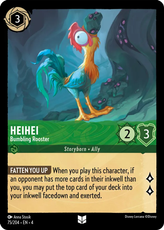 Heihei - Bumbling Rooster - 75/204 - Uncommon  1