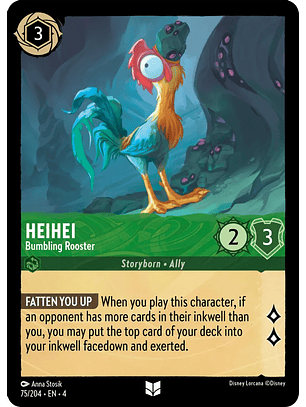 Heihei - Bumbling Rooster - 75/204 - Uncommon 