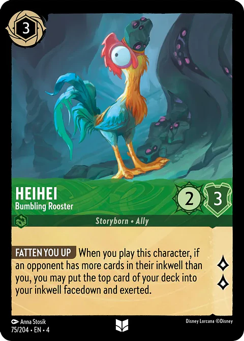 Heihei - Bumbling Rooster - 75/204 - Uncommon 