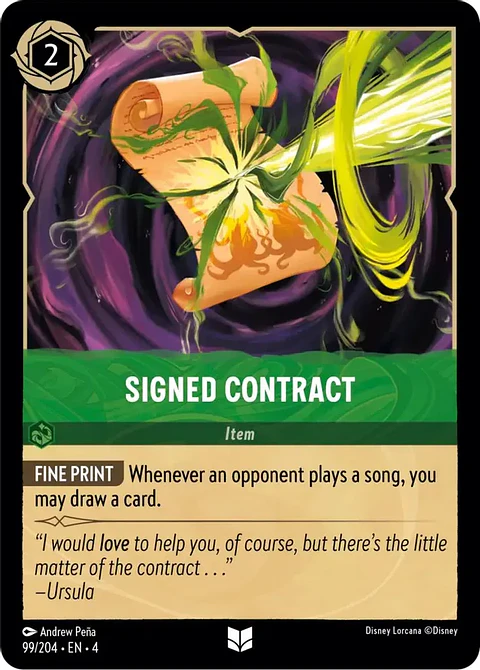 Signed Contract - 99/204 - Uncommon 